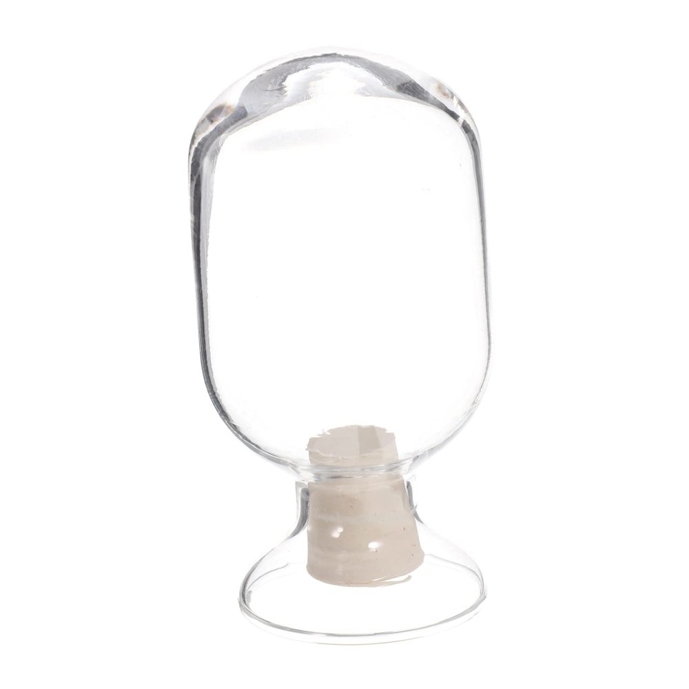 Anneome Glass Storage Bottle Round Shape Matches Container Simple Practical Design