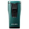 Colibri Monaco Triple Jet Flame Cigar Lighter, Wind Resistant, Blue Illusion Fuel Window, Refillable Butane (Green Carbon Fiber) view 1