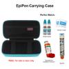 Elonbo EpiPen Carrying Case, Epi Pens Hard Carrying Case for 2 Epi Pens or Auvi Q, Ventolin Inhaler,Travel Medicine Kit, Nasal Spray Allergy Meds Organize Holder Bag, Green view 2