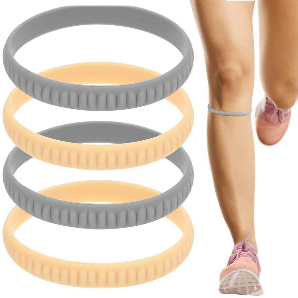 6pcs Patellar Tendon Knee Strap Silicone Patella Bands for Runners Basketball and Sports Comfortable Knee Brace for Tendonitis Relief and Support