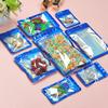 100-pack mylar bags with clear window holographic smell proof packaging bag for small bussiness resealable sealable lock zipper zip pouch bags sample, food storage ,jewelry,candy package supplies(Dark view 3