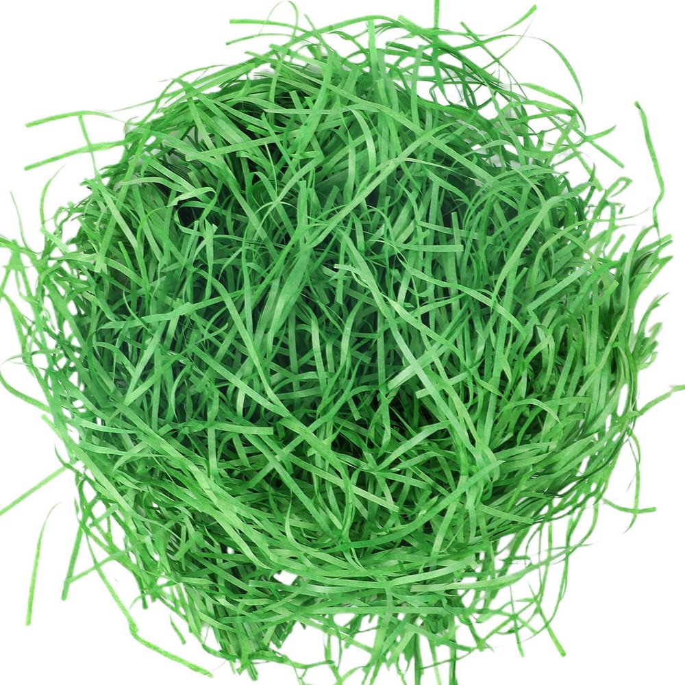 DIYASY Christmas Green Shredded Paper,7 Oz Grass Basket Filler for Gift Box Crinkle Raffia Paper for Packaging Easter Decoration