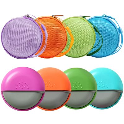 INVODA Travel Pill Organizer Round Compact for Meds, Vitamins & Supplements