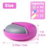 INVODA Travel Pill Organizer Round Compact for Meds, Vitamins & Supplements view 2