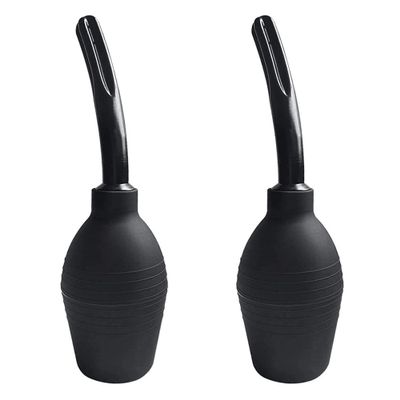 Abyclean Anal Douche Enema Bulb, 310ml, Black, 2 Pack