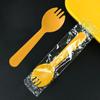100PCS Disposable Sporks, Eco-Friendly Durable Plastic Spork, 2 in 1 Forks and Spoons Great for Lunch, Picnics or Restaurant and Party Supply (yellow) view 1