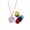 Essential Oil Necklace Aromatherapy Diffuser Locket Pendant with Chain and Color Refill Pads Silver Unique Aromatherapy Jewelry for Personal Use and Gifting view 1