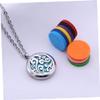 Essential Oil Necklace Aromatherapy Diffuser Locket Pendant with Chain and Color Refill Pads Silver Unique Aromatherapy Jewelry for Personal Use and Gifting view 4