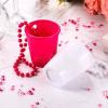 12 Pcs Bride Shot Glass Necklace Plastic Necklace Shot Glasses on Beaded with Gold Foil for Bachelorette Party and Bridal Shower,Pink and White view 2