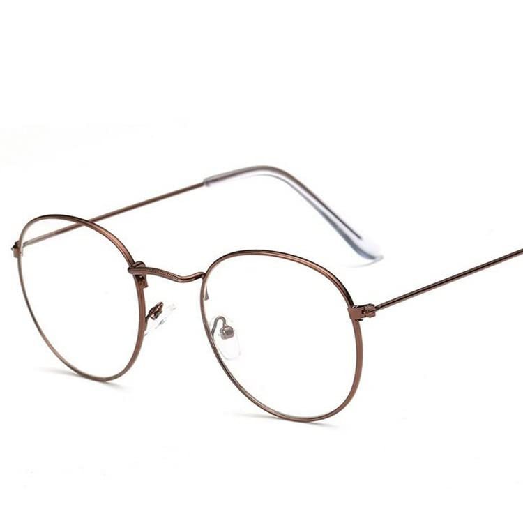 TUDEXX Fashion Round Reading Glasses Women Men, Blue Light Blocking Computer Flat Glasses, Anti Eye Strain/Glare Readers (Color : Coffee, Size : +300)