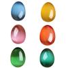 1.8 Inches Colorful Quartz Crystal Yoni Egg Cat's Eye Stone Egg Undrilled Healing Opal Eggs Massage Tool Pelvic Kegel Exercise for Health Care Tool (Blue) view 3