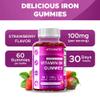 Vitamatic 2 Packs Vitamin B6 100mg Gummies  Natural Strawberry Flavor  60 Pectin-Based Gummies per Bottle  Nervous System & Energy Support view 4