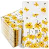 AnyDesign 80 Pack Calliopsis Guest Napkins Spring Summer Flower Bee Disposable Paper Napkins Yellow Floral Dinner Hand Napkins for Home Kitchen Wedding Birthday Party Supplies, 13 x 15.7 Inch view 1