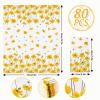 AnyDesign 80 Pack Calliopsis Guest Napkins Spring Summer Flower Bee Disposable Paper Napkins Yellow Floral Dinner Hand Napkins for Home Kitchen Wedding Birthday Party Supplies, 13 x 15.7 Inch view 2