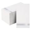 100 Silver Trim Lined Paper Napkins Elegant Dinner Napkins, 3 Ply Guest Napkins Disposable Hand Towels for Kitchen Bathroom Wedding Anniversary Birthday Party Christmas Napkins(White and Silver) view 1