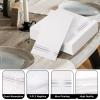 100 Silver Trim Lined Paper Napkins Elegant Dinner Napkins, 3 Ply Guest Napkins Disposable Hand Towels for Kitchen Bathroom Wedding Anniversary Birthday Party Christmas Napkins(White and Silver) view 3