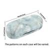 Muf 2 in 1 Contact Lens Case and Glasses Case, Double Sided Design with Mirror, Portable Travel Kit with Tweezer, Remover and Solution Bottle, Green Grey Marble view 2