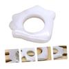 1pc Natural Jade Gua Sha Facial Ring for Acupoint Massage Body Scraping Tool White Jade Ring Shape view 3