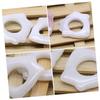 1pc Natural Jade Gua Sha Facial Ring for Acupoint Massage Body Scraping Tool White Jade Ring Shape view 4