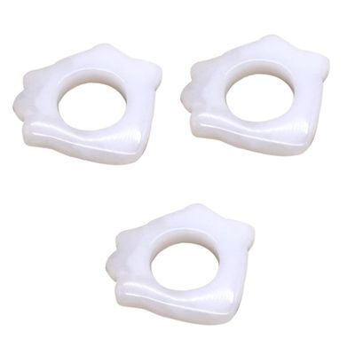 Healeved 3pcs Jade Gua Natural Jade Scraping Board for Body and Face Massage Acupoint Therapy Tool Smooth Edges for Safe Skin Care for Home and