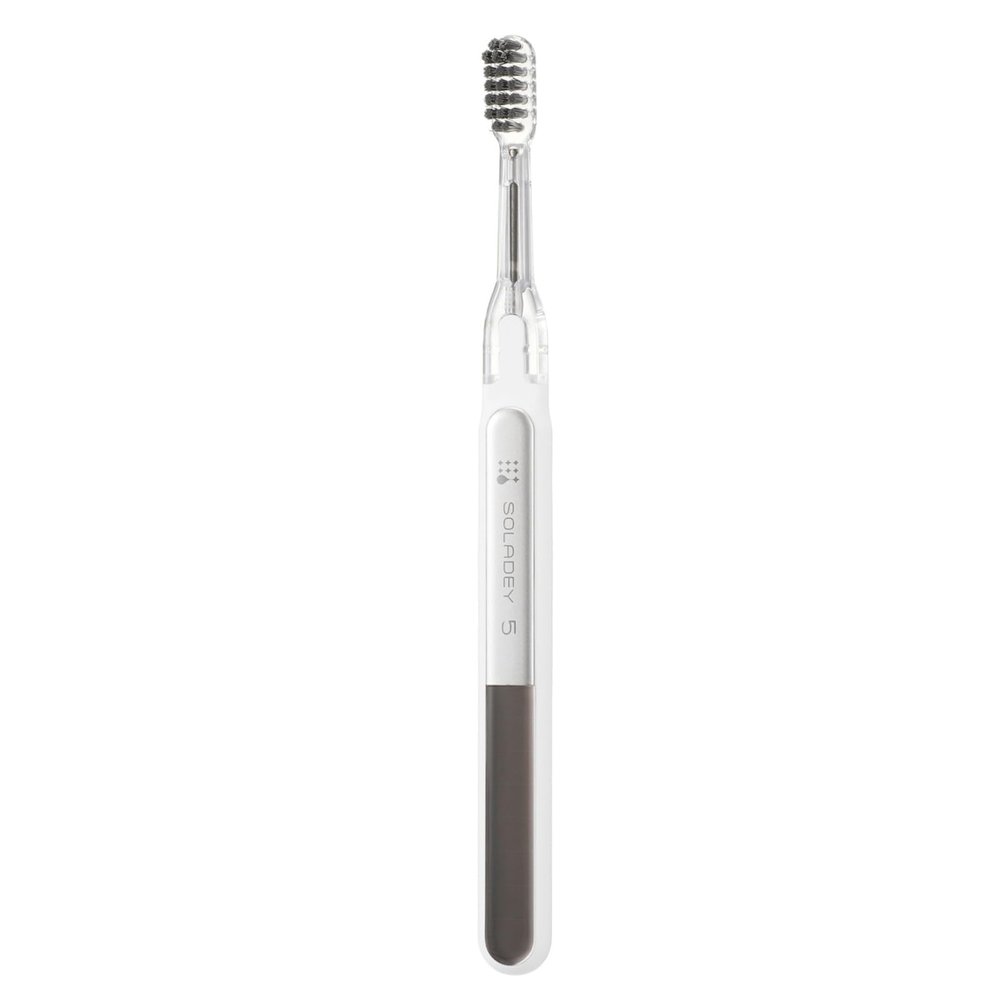 Soladey5 Ionic Toothbrush, White, Large Solar Panels and TiO2 Semiconductor, You can Brush Without Toothpaste
