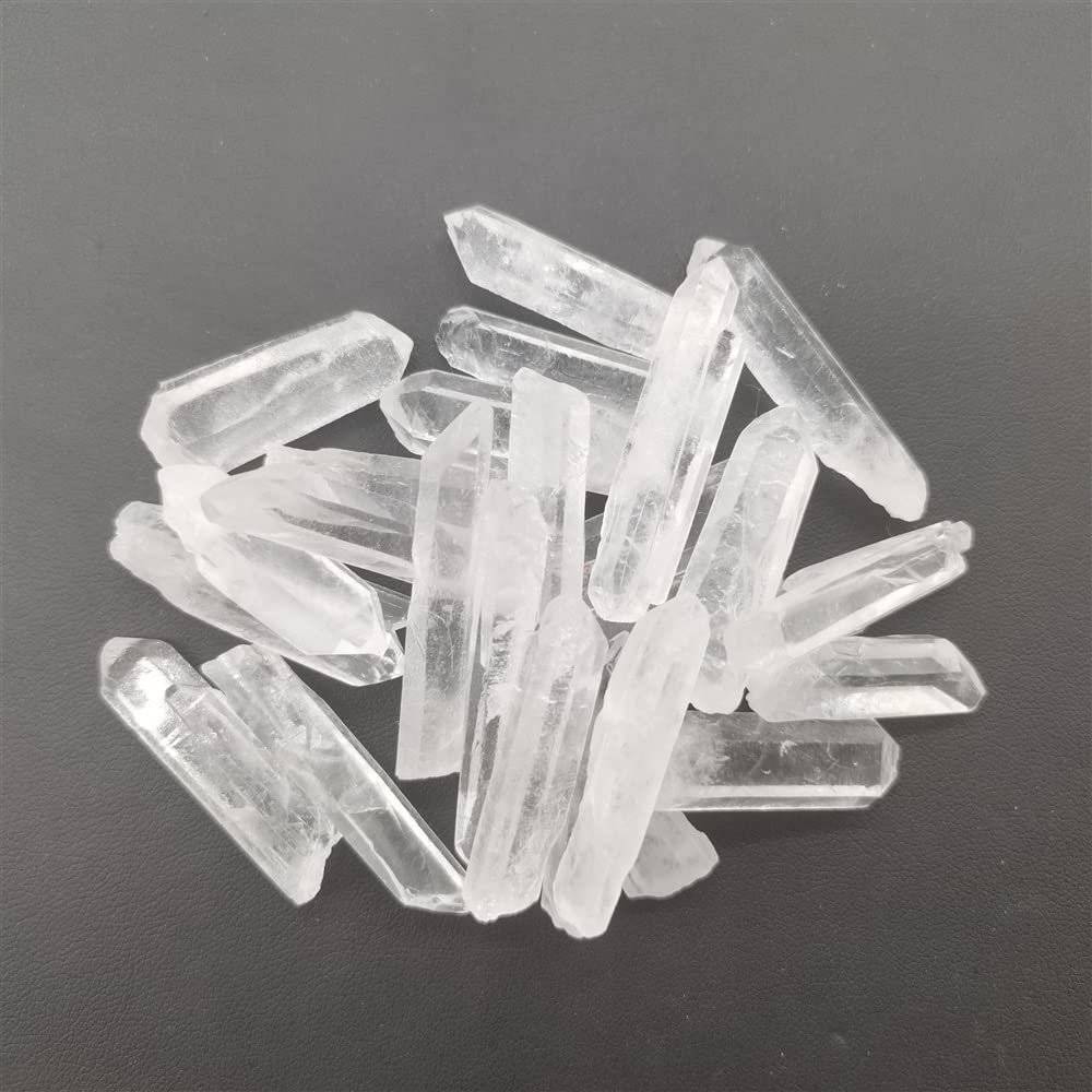 WGPHD Meditation Home Natural Clear White Crystal Quartz Obelisk Magic Wand Point Specimen Healing (Size : 50g-60g)