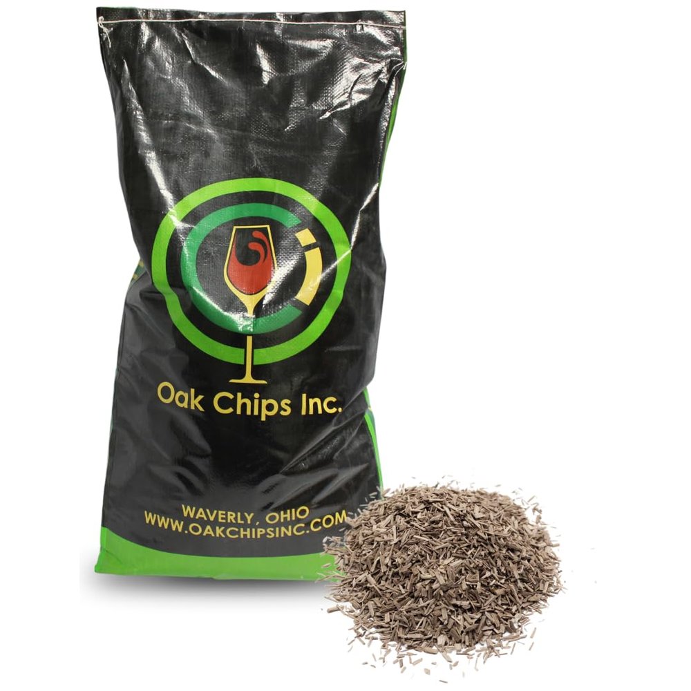 Oak Chips Inc. French Oak Chips Small Grade (Screened) for Brewing - Untoasted - 20 lbs - Perfect for Aging Wines, Spirits, Beer, and More!