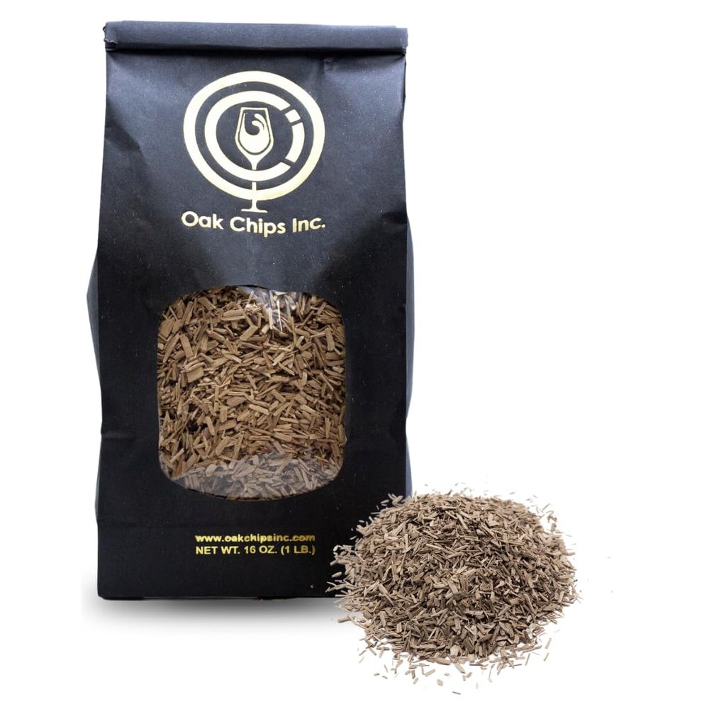 Oak Chips Inc. French Oak Chips Small Grade (Screened) for Brewing - Untoasted - 1 lb - Perfect for Aging Wines, Spirits, Beer, and More!