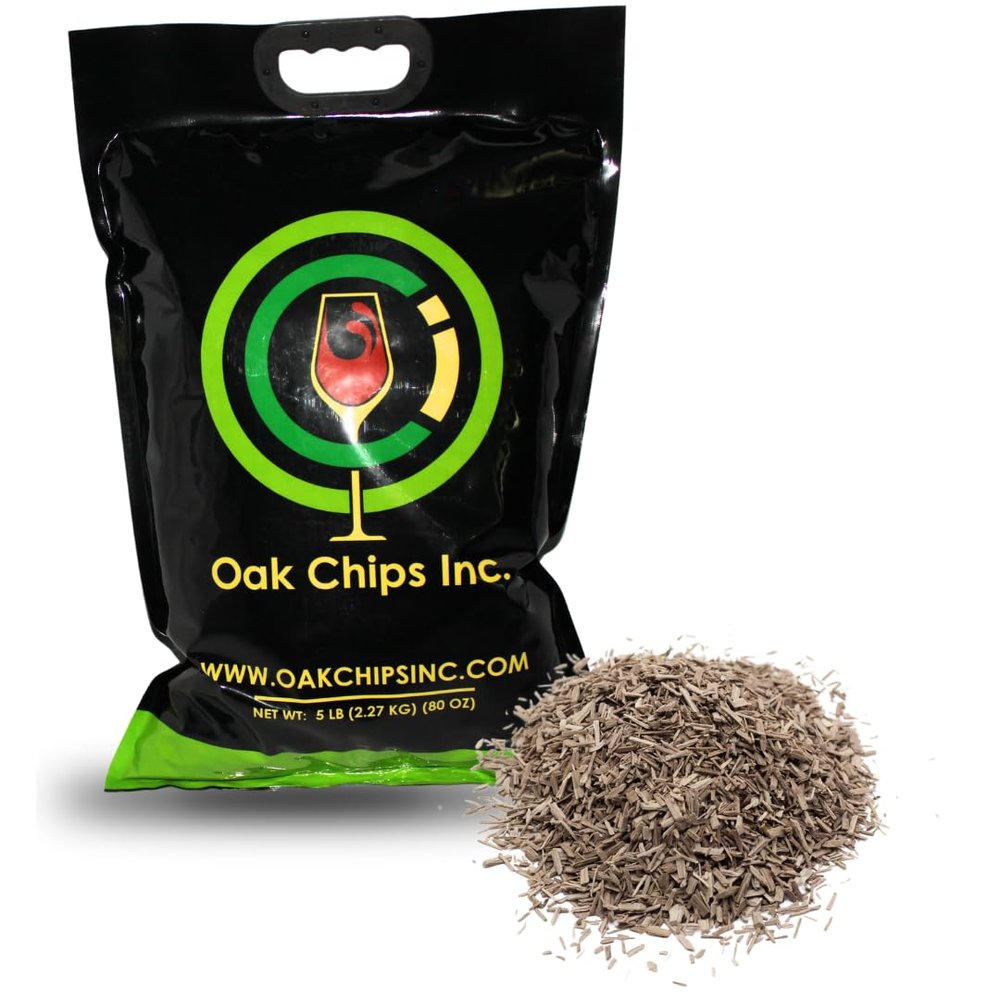 Oak Chips Inc. French Oak Chips Small Grade (Screened) for Brewing - Untoasted - 5 lbs - Perfect for Aging Wines, Spirits, Beer, and More!