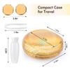 Muf Twinkle Portable Contact Lens Case,Contact Lens Travel Kit with Mirror,Container,Tweezer,Contact Lens Solution Bottle,Shining Contact Case Travel Outdoors Daily Use,Golden Sparkles view 4