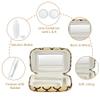 Muf Fish Scale Contact Lens Case,Portable Contact Lens Travel Kit with Mirror,Container,Tweezer,Contact Lens Solution Bottle,Compact Soak Storage Kit for Travel Outdoors Daily Use,Golden Sparkles view 4