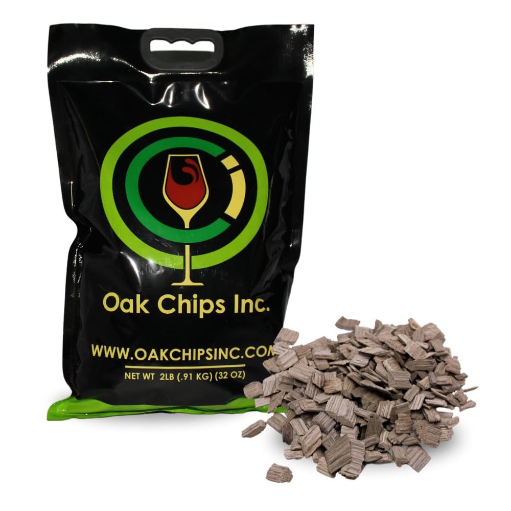 Oak Chips Inc. American Oak Chips Large Grade (Screened) for Brewing - Medium Toast - 2 LB - Perfect for Aging Wines, Spirits, Beer, and More!