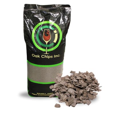 Oak Chips Inc. American Oak Chips Large Grade (Screened) for Brewing - Medium Toast - 40 LB - Perfect for Aging Wines, Spirits, Beer, and More!