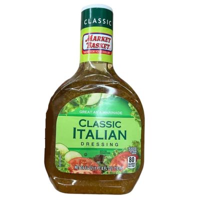 Classic Italian Dressing Market Basket 24 fl oz (Pack of 2) | Great as a Marinade, Natural Flavor, Lemon Juice Concentrate, 0 Trans Fat, 0 Cholesterol