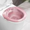 MERIGLARE Sitz Bath for Toilet Seat, Steam Seat, Wide Seat, Anti Overflow Easy to Store, Reusable Deeper Bowl Hip Bath, Sitz Bath Tub for Elderly Women Men, Pink view 4