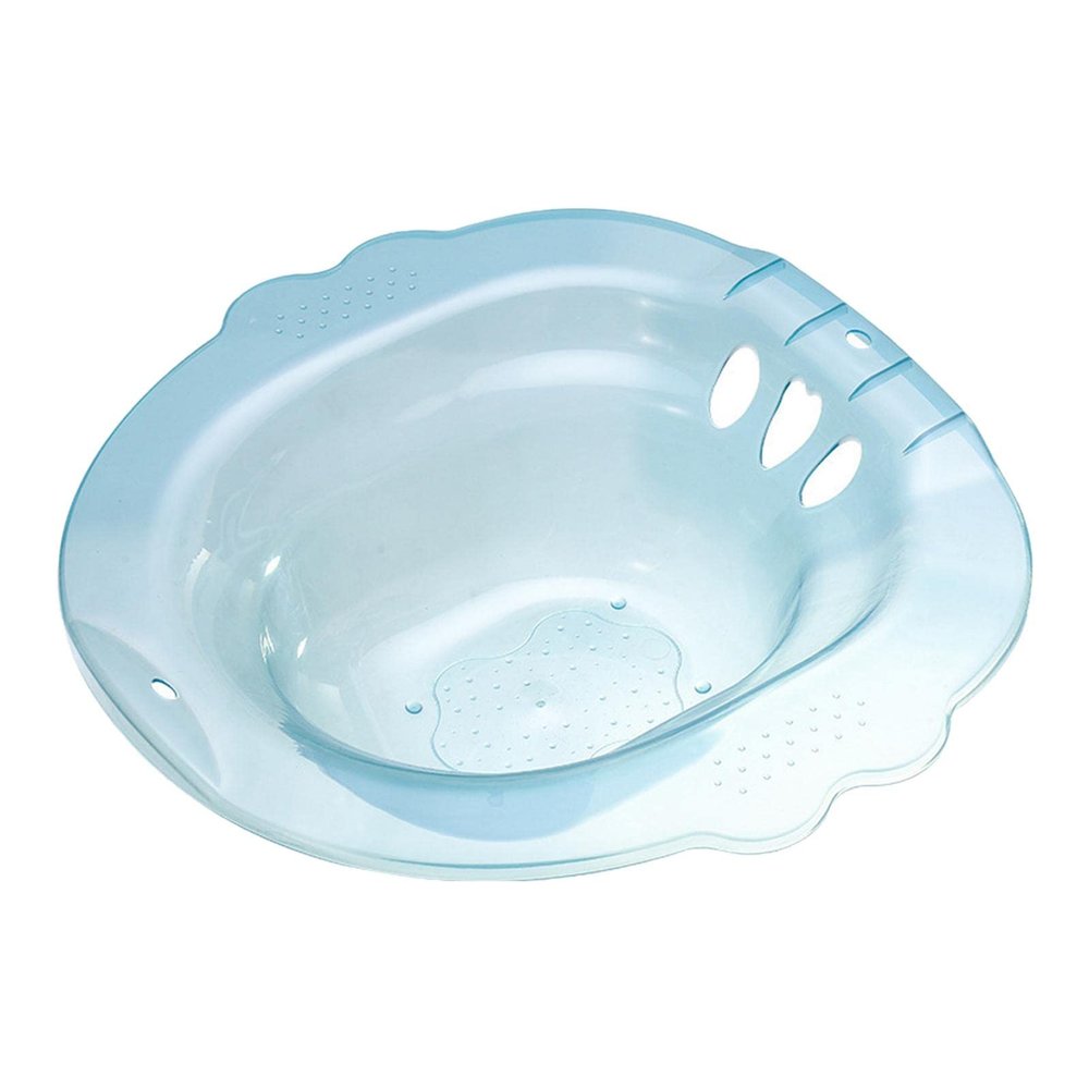 MERIGLARE Sitz Bath for Toilet Seat, Steam Seat, Wide Seat, Anti Overflow Easy to Store, Reusable Deeper Bowl Hip Bath, Sitz Bath Tub for Elderly Women Men, Blue