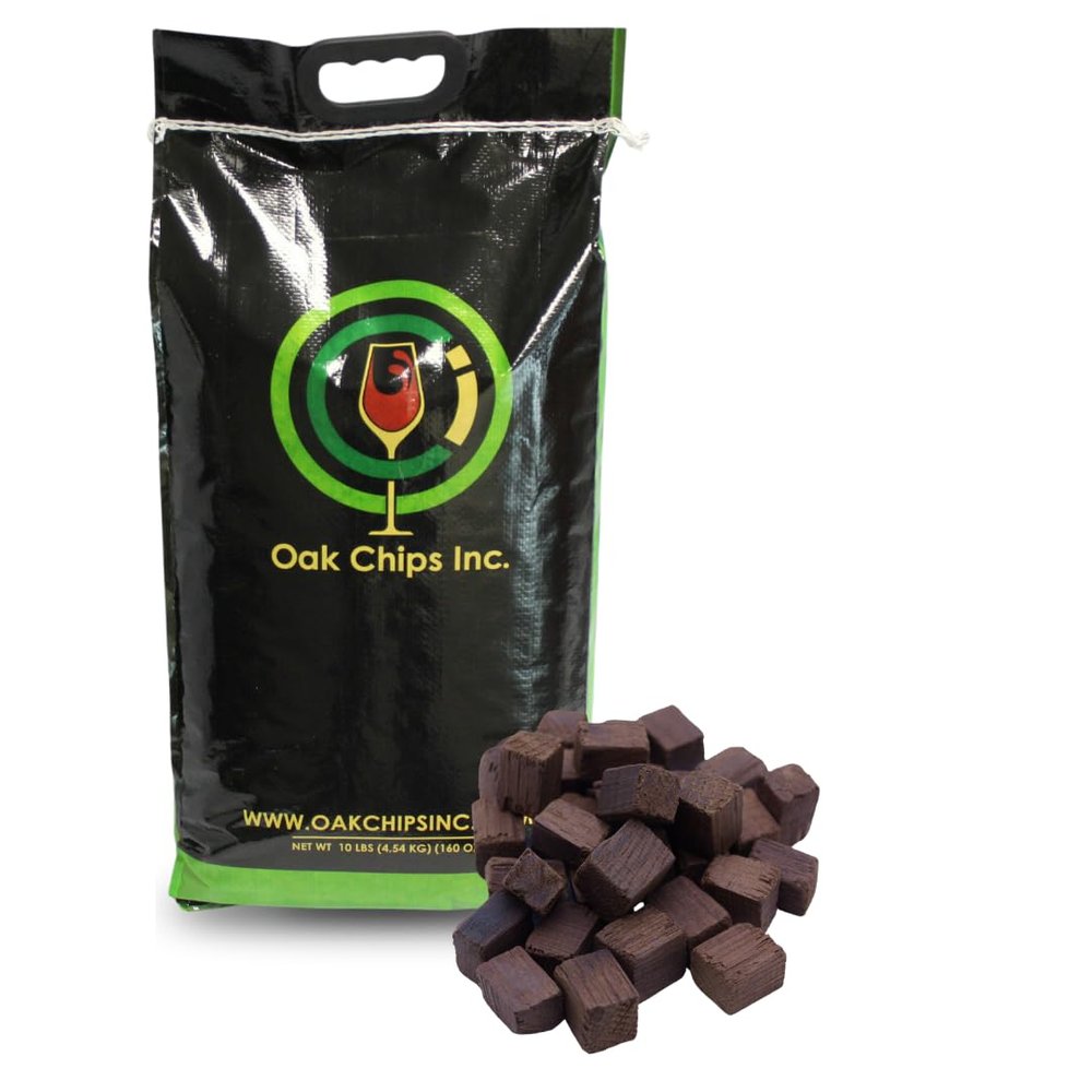 Oak Chips Inc. American Oak Cubes for Brewing - Heavy Toast - 10 lbs - Perfect for Aging Wines, Spirits, Beer, and More!