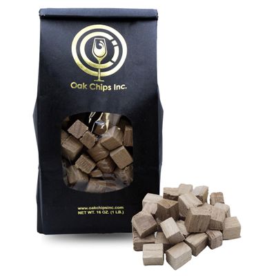Oak Chips Inc. American Oak Cubes for Brewing - Untoasted - 1 lb - Perfect for Aging Wines, Spirits, Beer, and More!