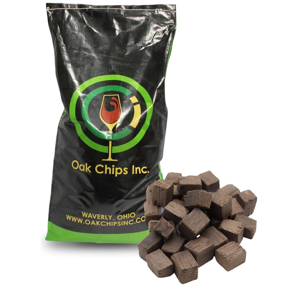 Oak Chips Inc. American Oak Cubes for Brewing - Medium Plus Toast - 20 lbs - Perfect for Aging Wines, Spirits, Beer, and More!