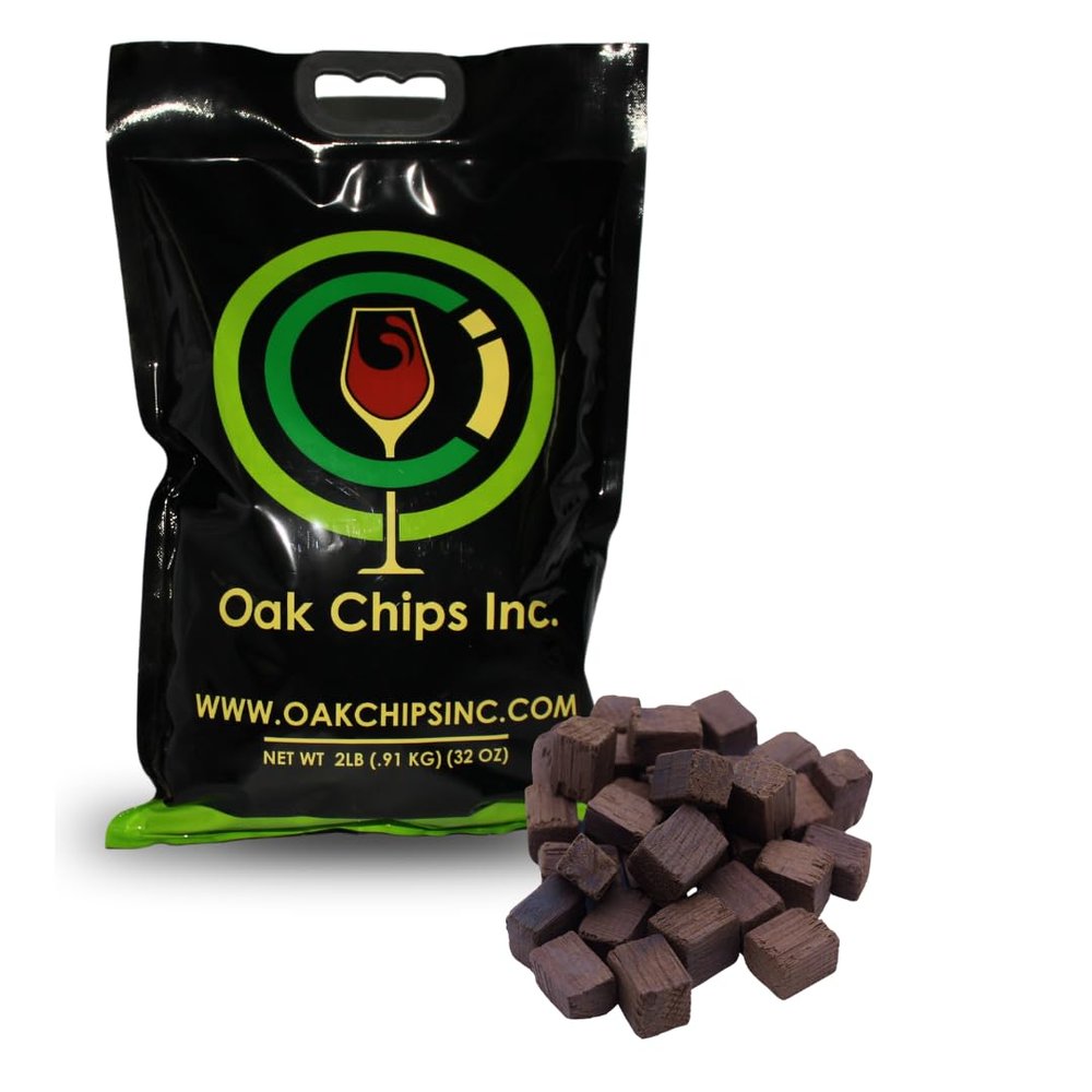 Oak Chips Inc. American Oak Cubes for Brewing - Heavy Toast - 2 lbs - Perfect for Aging Wines, Spirits, Beer, and More!
