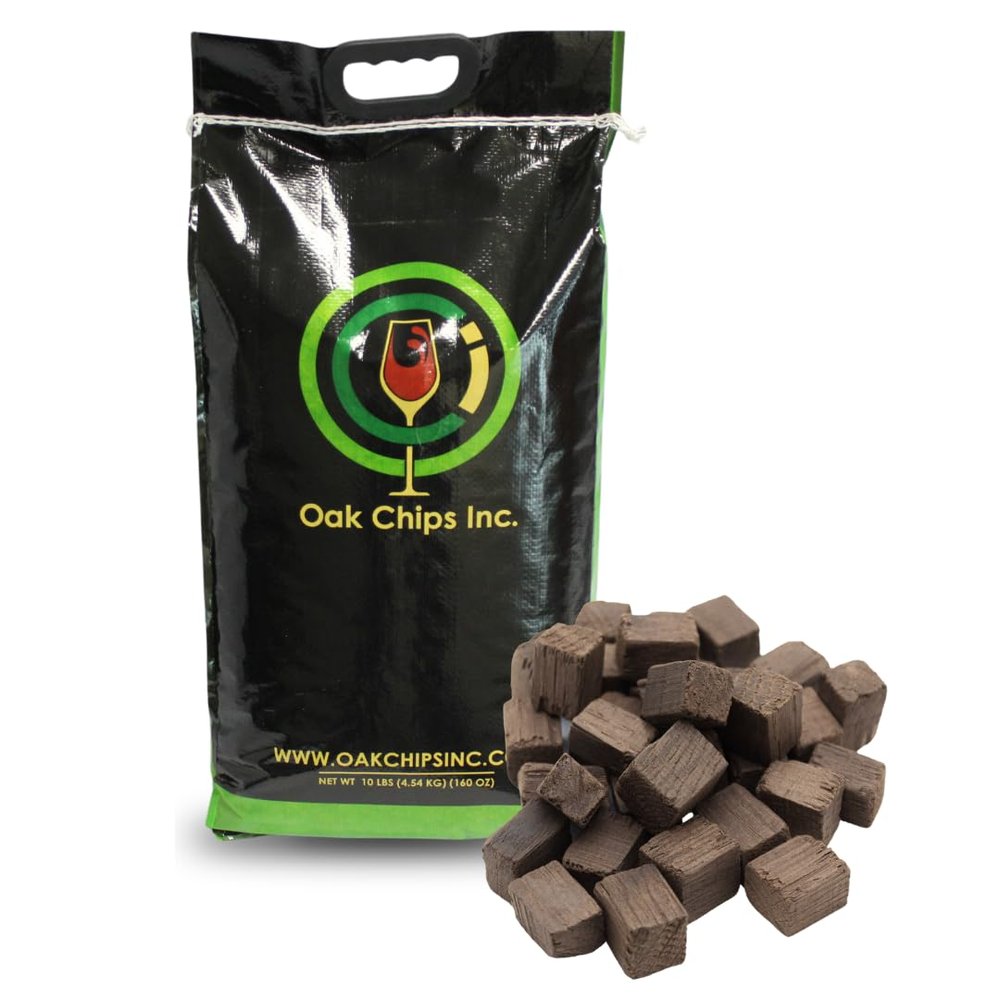 Oak Chips Inc. American Oak Cubes for Brewing - Medium Plus Toast - 10 lbs - Perfect for Aging Wines, Spirits, Beer, and More!