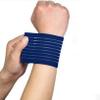 1pc Adjustable Soft Wristbands Elastic Wrist Support Bracers Gym Sports Wristband Carpal Protector Breathable Injury Wrap Band Strap Safety Supporter,Blue view 1