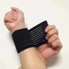 1pc Adjustable Soft Wristbands Elastic Wrist Support Bracers Gym Sports Wristband Carpal Protector Breathable Injury Wrap Band Strap Safety Supporter,Black view 3