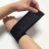 1pc Adjustable Soft Wristbands Elastic Wrist Support Bracers Gym Sports Wristband Carpal Protector Breathable Injury Wrap Band Strap Safety Supporter,Black view 4
