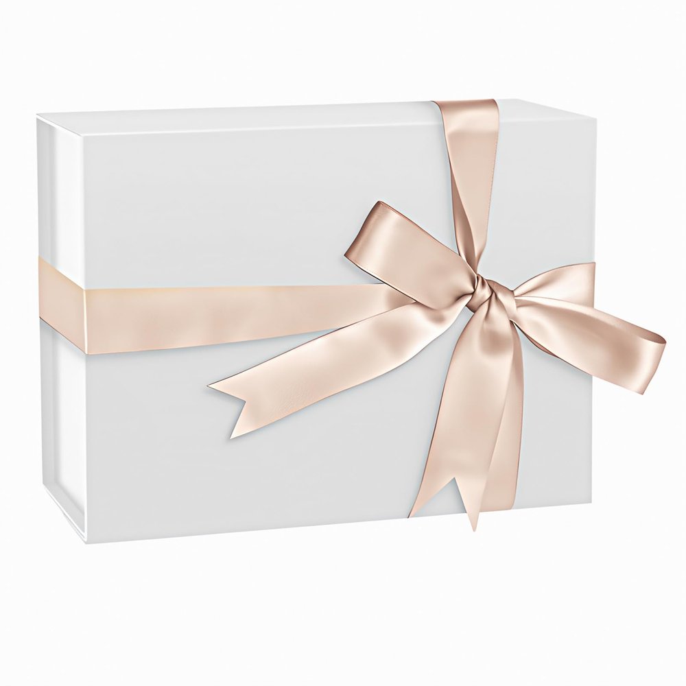 11x8x4 in Gift Boxes for Present, Large White Gift Box with Magnetic Closure Lids,Ribbon and gift Card, Magnetic Gift Boxes for Wedding, Groomsmen Bridesmaid Proposal, Birthdays, Mother's Day