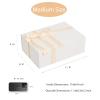 11x8x4 in Gift Boxes for Present, Large White Gift Box with Magnetic Closure Lids,Ribbon and gift Card, Magnetic Gift Boxes for Wedding, Groomsmen Bridesmaid Proposal, Birthdays, Mother's Day view 2