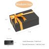 11x8x4 in Gift Boxes for Present, Large Black Gift Box with Magnetic Closure Lids,Ribbon and gift Card, Magnetic Gift Boxes for Wedding, Groomsmen Bridesmaid Proposal, Birthdays, Mother's Day view 2