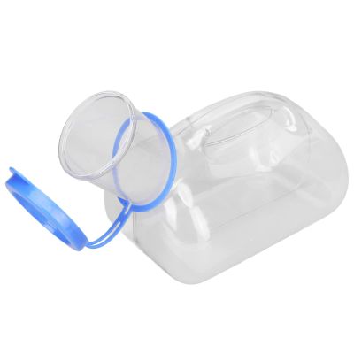 1000ml Male Urine Leak Proof Clear Plastic Container with Lid for Elderly, Disabled, Travelers