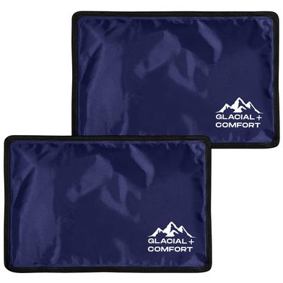 Glacial Comfort Gel Ice Pack for Back Pain - (12" x 8") Reusable Cold Pads for Hip, Knee, Shoulder Injuries, Muscle Strains, Migraine & Postpartum Recovery with Flex Technology - After Surgery.