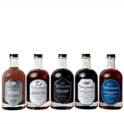 Tippleman's Variety Gift Pack, Includes Burnt Sugar, Smoked Maple, Ginger Honey, Falernum, Barrel Aged Cola, All Natural, Handcrafted Cocktail Mixer, More Complex than Bitters & Simple Syrup, 5-Pack